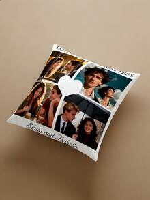 1pc Customized Photo Double-Sided Printed Pillowcase, Holiday Customized Image Pillowcase, DIY Photo Pillowcase, Gift For Family, Friends And Yourself - Dark Grey - View 7