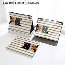 Striped, Cat And Other Pattern Painted Effect Tablet Protective Case, Built-In Pen Slot, With Stand, Suitable For Honor 8/9/10/X8/X8A/X9/X8Pro/X9Pro And Other Models/ MatePad Se 11 Inch/MatePad 11 Inch/11.5 Inch, MatePad Pro/, Apple 10th/11th Gen 2025 (A16), Galaxy Tab A7/A9 And Other Popular Models - Multicolor - View 7