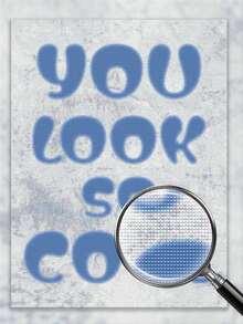 5D DIY Diamond Painting | Inspirational Text Art Rhinestone Complete Mosaic Crafts Kit. "You Look So Cool" HD Art Diamond - A - View 1