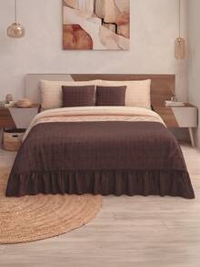 Home Elephant Double Quilt With Decorative Cushions - Redwood - View 3