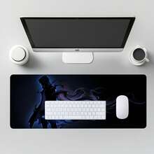<Solo Leveling>Large Extended Gaming Desk Mat, Shadow Monarch Sung Jinwoo Anime Mouse Pad, Washable Computer Desk Accessory, Arise Manga Peripheral Gaming Scene Decor - Black - View 5