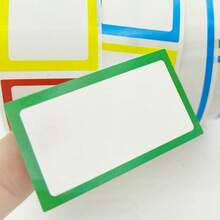 250pcs/Roll Colorful Blank Stickers, Handwritten Marking Roll Labels, PVC Self-Adhesive Labels, Can Stickers/File Stickers/File Labels/Stationery Labels/Office Cabinet Labels/Back To School/Back To School Essentials - 250 Colored Blank Labels - View 5