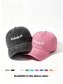 1 pieza Gorra de béisbol unisex de unicolor desgastada, visera deportiva vintage lavada, transpirable, adecuada para salidas diarias, pesca, viajes al aire libre - Multicolor - Ver 36