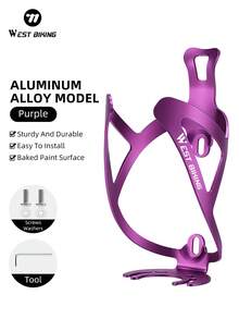 WEST BIKING Aluminum Alloy Bicycle Water Bottle Cage, Durable Lightweight Colorful Personalized Bicycle Water Bottle Holder, Unisex Cycling Gear - Multicolor - View 20