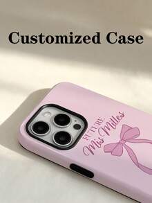 1 Stück personalisierte "Future Mrs." Handyhülle mit Schleife und personalisierter Unterschrift-Segnung individuelle Brautnamen Schutzhülle, elegantes Brautparty Hochzeitsdesign, modische Handyhülle Anpassung kompatibel mit iPhone, geeignet für Verlobungs- und Hochzeitsveranstaltungen, perfektes Geschenk für Braut, Junggesellinnenabschied, Jahrestag, Feiertag und besondere Anlässe - Verschiedenfarbig - Übersicht 4