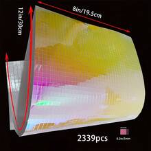 2339片幻彩PET迪斯可球鏡面貼紙,自黏式彩色馬賽克瓷磚貼紙 5x5mm,適用於手工DIY娃娃家居裝飾貼紙、派對裝飾 - PET炫彩 - 查看 3