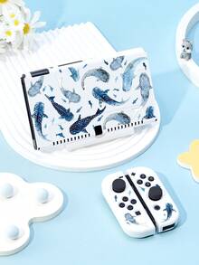 Suitable For Switch 2nd Generation Protective Case (2025), 1pc Blue Whale Switch Game Console Accessory Protective Shell, Compatible With Switch 2/Switch NS/Switch OLED/Lite Models, Storage Bag, Card Slot Dock Shell, Best Gift For Switch Players. - View 2