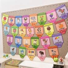 hoojojo 1 Set Of Decorative Pennant Banners, 26 Letters, Suitable For Hanging, Classroom Decoration, Back-To-School Essentials, And Themed Party Props. - Multicolor - View 5
