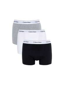 Calvin Klein [Bundle] Micro Stretch 3 Packs Men's Boxer Briefs + Micro Stretch 3 Packs Men's Letter Graphic Boxer Briefs - Black+Black/ White/ Grey - View 3