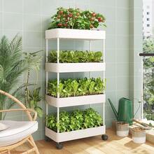 Multi-Tier Balcony Vegetable Planter, Modular Planting System, Rooftop Vegetable Rack, Berry Pot, Indoor Flower Stand - Three-story Grade a [Balcony Vegetable Gardening] - View 3