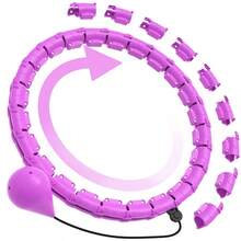 Multifunctional Adjustable Weighted Fitness Ring With Buckle, Smart Waist Workout Ring, Suitable For Home Gym Weightlifting Fitness Circle, 28 Detachable Chain Links, Training Tool For Women And Beginners - Multicolor - View 5