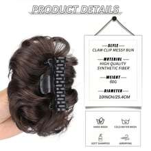 Women's Daily Synthetic Hair Bun Hair Piece, Clip-In Curly Messy Bun Hair Extension, Multi-Color - Multicolor - View 4