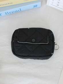 1 pieza Bolsa de almacenamiento de cámara CCD acolchada de espuma, bolsa de maquillaje mini con diseño de dibujos animados dulce y lindo, bolsa para lápiz labial, bolsa para auriculares Bluetooth, organizador de cables de auriculares, bolsa de almacenamiento miscelánea, monedero con patrón de lazo bordado, estuche protector de cámara mini, monedero con diseño abatible, tarjetero de gran capacidad, bolsa para lápiz labial con diseño a cuadros lindo, tarjetero negro de moda, bolsa de almacenamiento de cámara - Multicolor - Ver 27