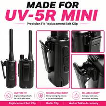 Baofeng UV-5Rmini 迷你對講機替換腰夾－後置夾配件 - 查看 4