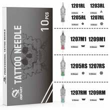 DQFART 10/30/50pcs Disposable Tattoo Needles, Mixed Sizes Including Round Liner, Curved Liner, And Shader Needles, Specifications Like RL, RS, RM, M1 Etc. Suitable For Most Tattoo Machines. - Multicolor - View 9