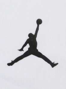 Jordan Men's AS DF SPT ESS SS TOP Short Sleeve T-Shirt Knit Collarless Short TIF0883-100 - Black and White - View 4