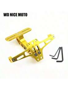 WD NICE MOTO Motorcycle License Plate Holder Mudguard CNC Aluminum Alloy Universal Motorcycle Rear Mudguard Mudguard Eliminator Kit Motorcycle License Plate Holder Motorcycle Accessories - A - View 4