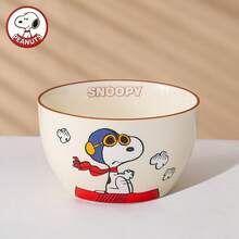 Snoopy Collaboration Rice Bowl Set, Tableware, Porridge Bowl, Cartoon Face Bowl, Breakfast Bowl, Ceramic Bowl, Household, Minimalist Design, Instant Noodle - Multicolor - View 16