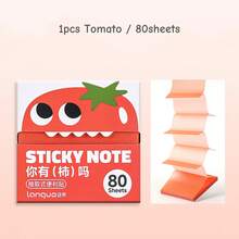 1pc Fruit Themed Pull-Out Pearlescent Sticky Notes, Transparent Color Self-Adhesive Memo Tabs, For Marking Key Knowledge And Sort, First Day Of School - Multicolor - View 14