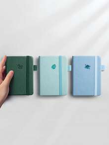 4/2/1pc Fresh Macaron Color Pocket Notebook, Rectangular Portable Small Notebook Design, Elastic Band + Pen Holder Design, Carry-On Recording And Memo Writing, Student Portable Notebook, Travel Journal, Office Pocket Memo, Girly Creative Gift, Daily Carry-On Note, All-Season Stationery - Multiple Styles - View 7