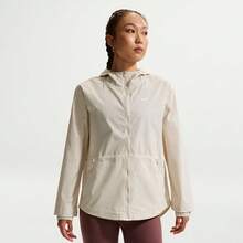 Nike One Waterproof Hooded Solid Color Comfortable Zip-Up Long Sleeve Jacket Women's - Champagne - View 2