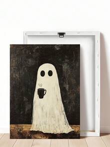 1pc Ghost & Espresso Martini Print, Halloween Bar Decor, Spooky Ghost Drinking Coffee Art, Ideal Gift, Suitable For Bedroom, Living Room, Kitchen, Wall Art, Wall Decor, Home Decor, Room Decor, Canvas Wall Art, Poster, Framed Wall Art, Optional Frame - 1PCS - View 15