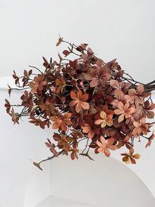 1/2/3pcs Artificial Green Plant Stems And Leaves, 72cm Faux Foliage, Suitable For Wall Decor, Living Room And Bedroom Decor, Wedding, Party Decor, Tabletop Decor. Autumn And Spring Leaf Harvest, Room Decor, Home Decor, Kitchen Decor, Wedding Decor, Tabletop Decor - Brown - View 5