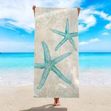 1pc Shell Pattern Beach Towel, Microfiber Beach Towel, Sports Towel, Suitable For Summer, Beach And Swimming Pool, Holiday Bathroom Decor, Travel Essential, Travel Accessory, Beach Essential - Multicolor - View 14