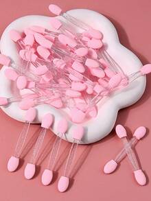 100/50/10 piezas de varillas aplicadoras de esponja de doble punta, varillas de esponja para sombra de ojos rosa con mango con purpurina, herramientas desechables para maquillaje de sombra de ojos y arte de uñas - Multicolor - Ver 3