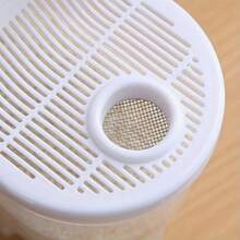 1pc Quick Rice Washer Dual Outlet Design Plastic Rice Strainer With Filter Basket, Grain Bean Fruit Vegetable Cleaning, Convenient Kitchen Vegetable Washing Tool, Essential Practical Cooking Accessory - One Size - View 9