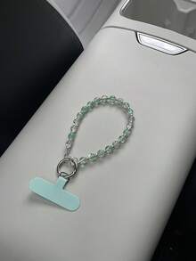 1 Stück Premium Eis-Riss-Perlen-Kurz-Handy-Lanyard, Kristall-Perlen-Handy-Dekoration-Hängekette, glitzerndes DIY-Perlen-Kristall-Handy-Lanyard, universelles Handyhülle-Anti-Verlust-Hängeseil, modischer vielseitiger Handy-Anhänger-Hängekette - Verschiedenfarbig - Übersicht 6