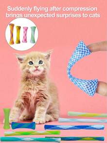 Random Color Plastic Spring Cat Toy, Interactive Cat Toy, Suitable For Scratching, Biting And Chasing, Great Gift For Cats And Dogs, Also An Ideal Valentine's Day Gift - Multicolor - View 17