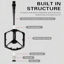 Mountain Bike Double-Sided Anti-Slip Spiked Aluminum Alloy Pedals, Wide Platform Design, Suitable For Bicycles - Multicolor - View 5