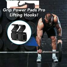 2pcs Set Fitness Squat Weightlifting Pull-Up Wrist Hooks Horizontal Bar Sports Equipment, For Reducing Strength Training, Not Hand Strength Hooks Gym Accessories - Black - View 4