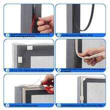 1pc Adjustable Magnetic Window Screen, High Breathability Polyester Fiber Mesh, No Drilling Self-Adhesive Easy Installation, Magnetic Closure Design, Fine Insect Mesh, Suitable For Home And Apartment Indoor Window Protection - Multiple Styles - View 9