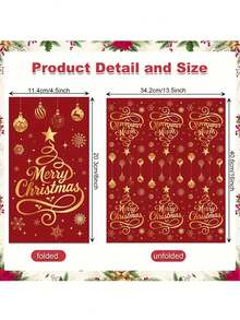 20pcs/1pc Christmas Themed Decorative Napkins, Disposable, With Faux Gold Lettering And Christmas Tree Pattern, Suitable For Christmas Party, Birthday, Themed Event, Vintage Party, Etc. - One Size Fits All - View 3