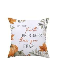 1/4pcs, Single-Sided Printed Pillow Covers, Autumn Pumpkin Maple Leaf Bible Text Pillowcase, 17.71 X 17.71In 4pcs Set, Home Decor Pillowcase For Living Room Sofa Bedroom, Pillow Insert Not Included - Multicolor - View 14