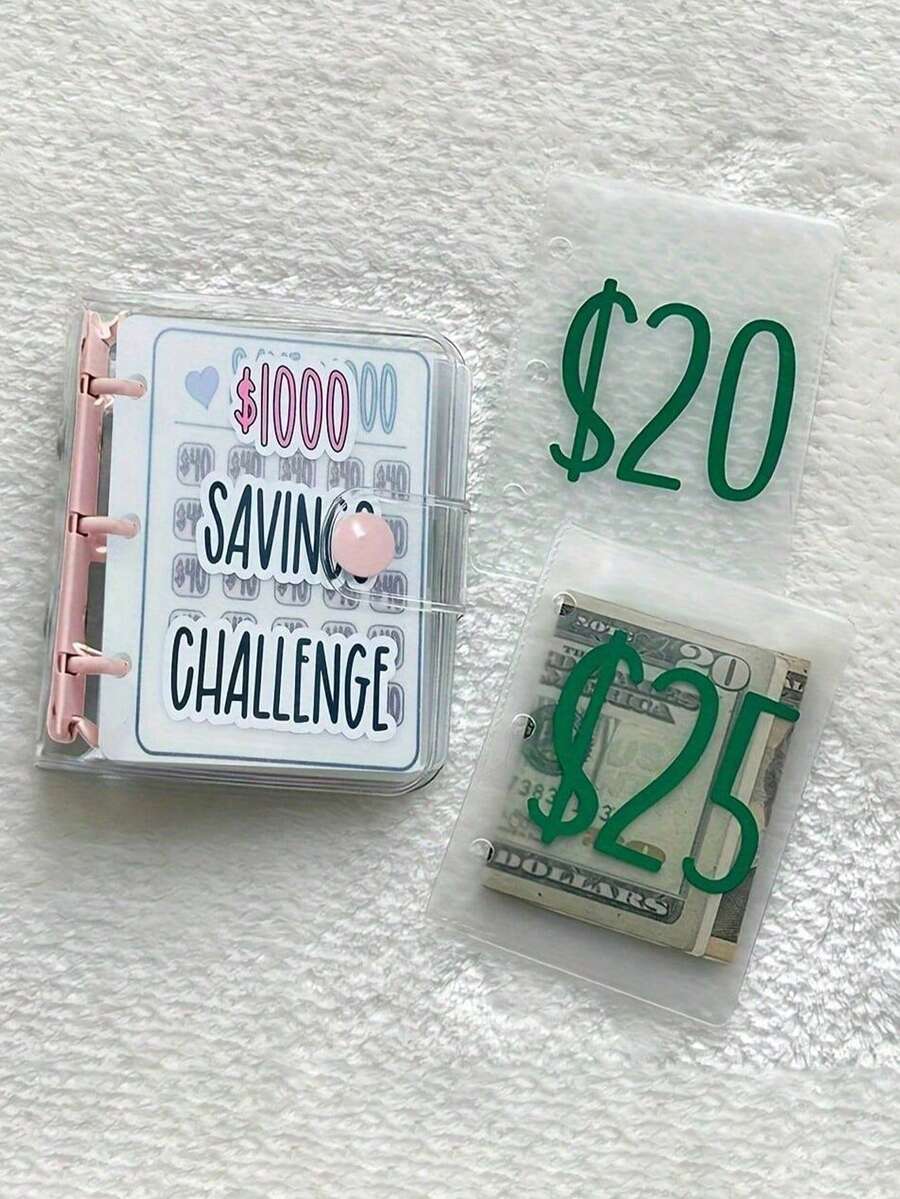 1000 Savings Challenge Binder Envelope Savings Challenge Binder Reusable Mini Budget Book Home Office Back To School Travel Essentials