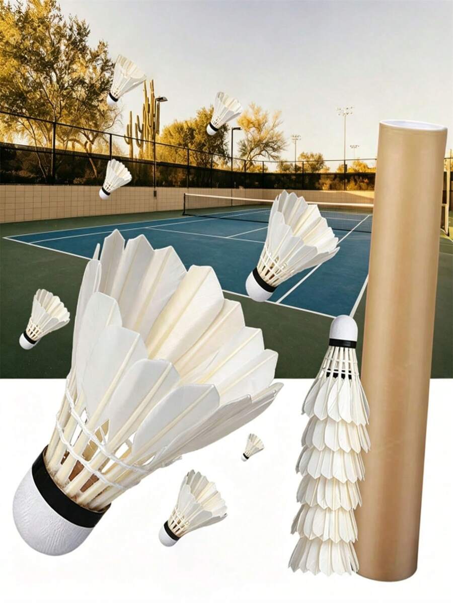 3/6/12pcs Badminton Set - High Durability, Suitable For Home Entertainment, Amateur Training, Stable Flight, Applicable To Indoor And Outdoor Sports Scenarios, Excellent Choice For Leisure Sports - Multicolor - View 1