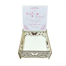 Elegant Butterfly Theme Guest Book Alternative Set - Suitable For Weddings, Graduations And More - Wooden Butterflies, Stand And Decorative Box - Princess Party And Holiday Decor - View 10
