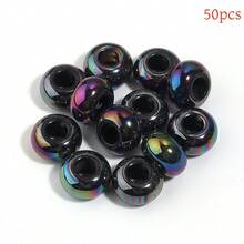 50Pcs Acrylic Colorful Abacus Beads Large Hole Wheel Beads Suitable For DIY Bracelets Keychains Necklaces Stationery Pens Holiday Decoration Abacus Beads Tassel Dreamcatcher Making Hanging Rope Beads - Multicolor - View 15