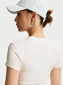 Nike 女款 AS W NSW NK CHLL 針織短袖 T-Shirt 無領短版 THF9539-134 - 白色 - 查看 4
