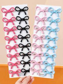8/4pcs Polka Dot Resin Bow Hair Clips, Durable And Hair-, Sweet And Cute Hair Accessories - Suitable For Girls And Women, Daily School And Party Wear - Multicolor - View 9