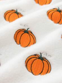 Homemorelove 1/2pcs PV Velvet Small Pumpkin Embroidered Pillow Case, Autumn Decor, Thanksgiving, Halloween Atmosphere Home Decoration Throw Pillow, Suitable For Living Room, Bedroom, Sofa, Pillow Insert Not Included - Bleached Rabbit Fur Bright Orange - View 5