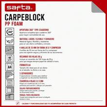 SAFTA | Classeur à anneaux A4, 35 mm, mousse PP, avec recharge de 100 feuilles (90 g/m²) et 5 intercalaires, Carpesano, vert foncé, fermeture élastique et ouverture à 360°. - Vert foncé - Voir 6