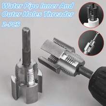 Metal PPR Water Pipe Thread Repair Tool - Integrated Inner/Outer Hole Opener, Electric Drill Type, 1/2" - DN15, 3/4" - DN20 Sizes, Essential For Water Pipe Repair | Threaded Pipe Repair | Durable Metal Construction, Plumbing Repair Tool - Style a - View 3