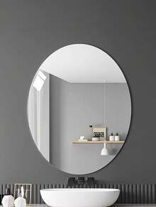 Round Acrylic Mirror Wall Sticker – Large Self-Adhesive Non-Glass Mirror, High Transparency Decorative Mirror Panel, Suitable For Bathroom, Bedroom, Door, Vanity And Home Wall Decor - Mirror - View 9