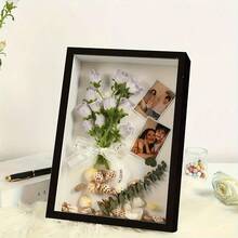 1pc Hollow Decorative Photo Frame, 3cm/1.18in Depth, Horizontal/Vertical Display, Suitable For DIY Crafts, Dried Flowers, Photos, Birthday, Wedding, Anniversary, Graduation, Valentine's Day, Mother's Day Gifts - Frame Only, Desktop Photo Frame - A - View 7