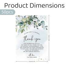 50pcs 4x6 Inch Paper Wedding Thank You Cards - Elegant Dining Table Thank You Notes, Suitable For Wedding Reception, Anniversary, Bridal Shower And Dining Table Decor - B - View 6