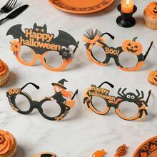 Halloween Party Costume Glasses, Pumpkin Spider Witch Bat Cute Funny Photo Props For Holiday Celebration - Multicolor - View 13